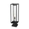 Z-Lite Dunbroch 1 Light Outdoor Pier Mounted Fixture, Black & Clear 584PHBS-SQPM-BK - alternate 7